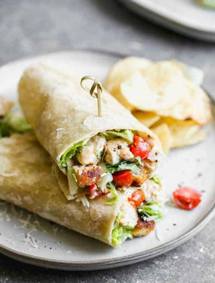 Spicy Chicken Caesar Salad Wrap – Kayla's Recipes